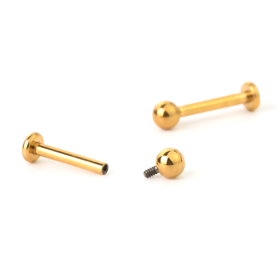 Labret titaanista sisäkierteillä monissa väreissä