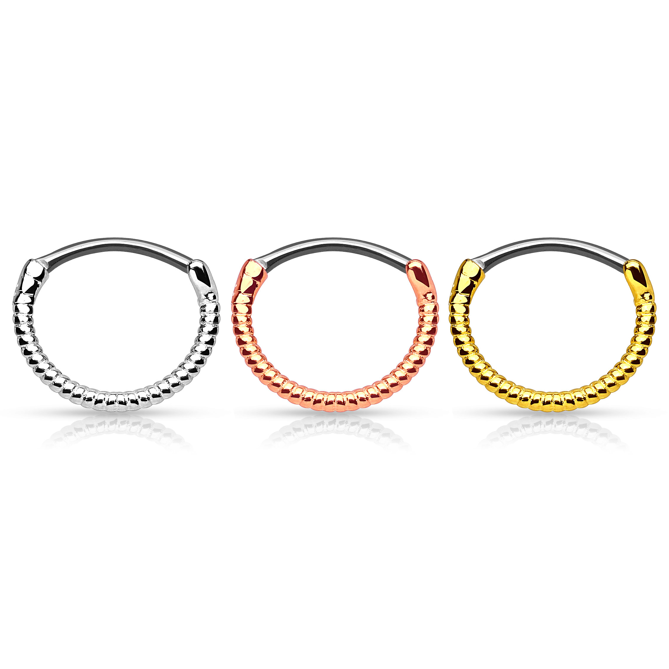 Septum clicker kierretyllä muodolla