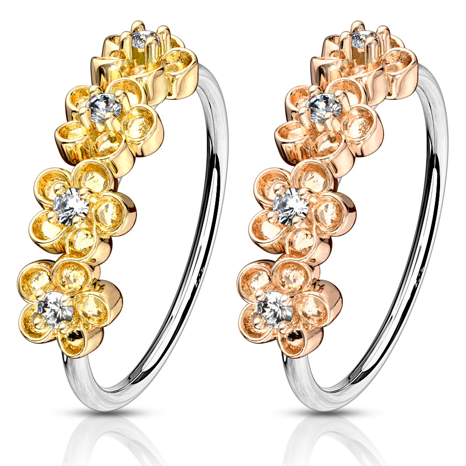 Rengas neljällä korukivikukalla