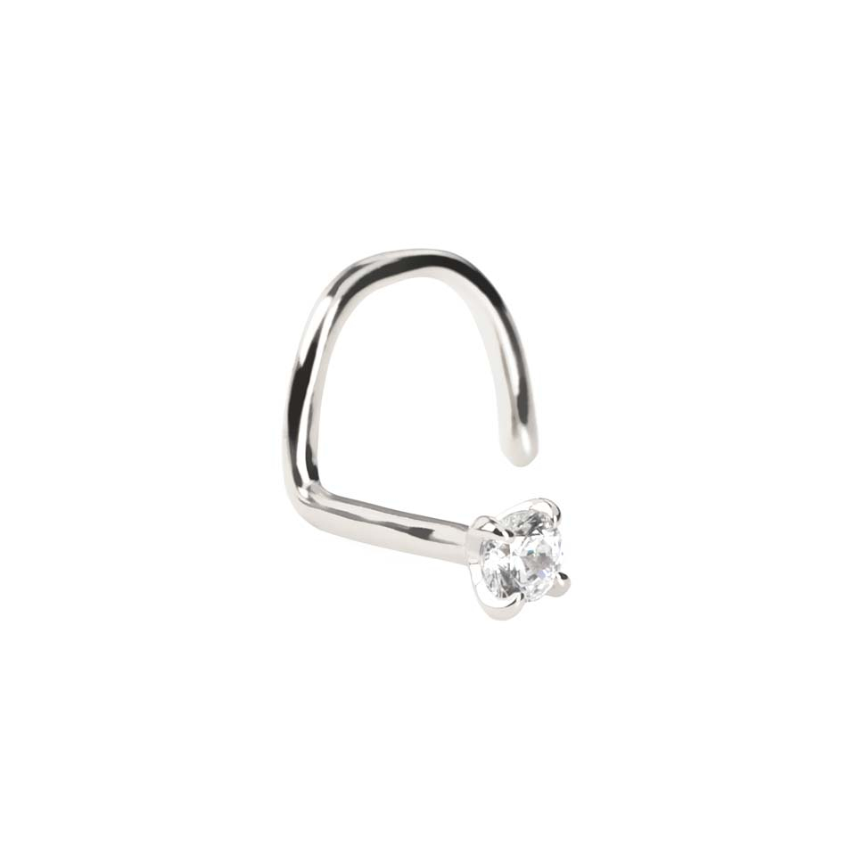 Nenäkoru 14 karaatin kultaa jalokivellä