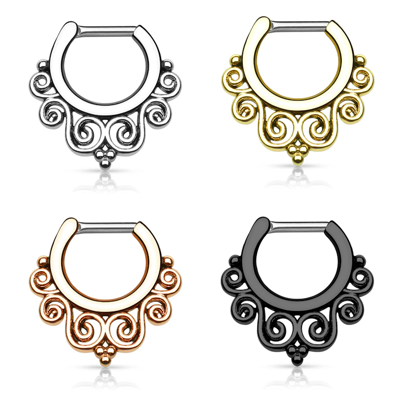 Septum clicker kierretyllä designilla
