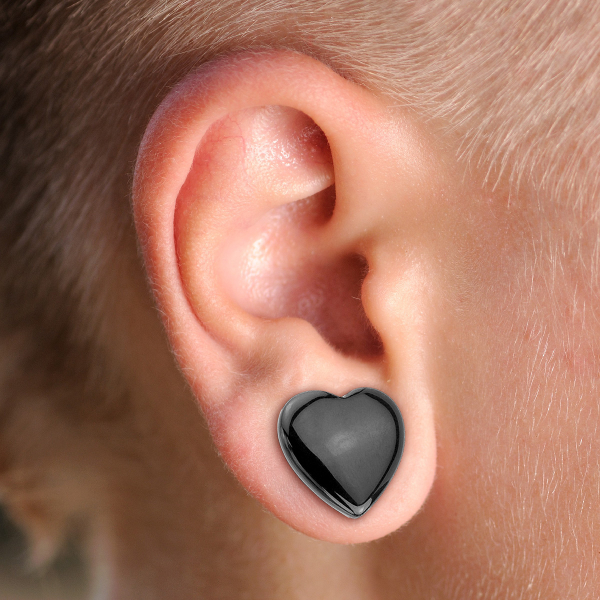 Sydänplugi – musta onyksi