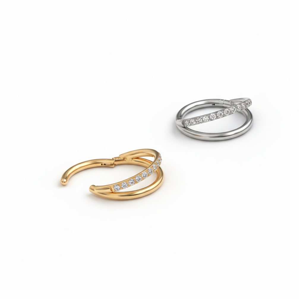 Titaaninen kaksoisrengas korukivirivillä