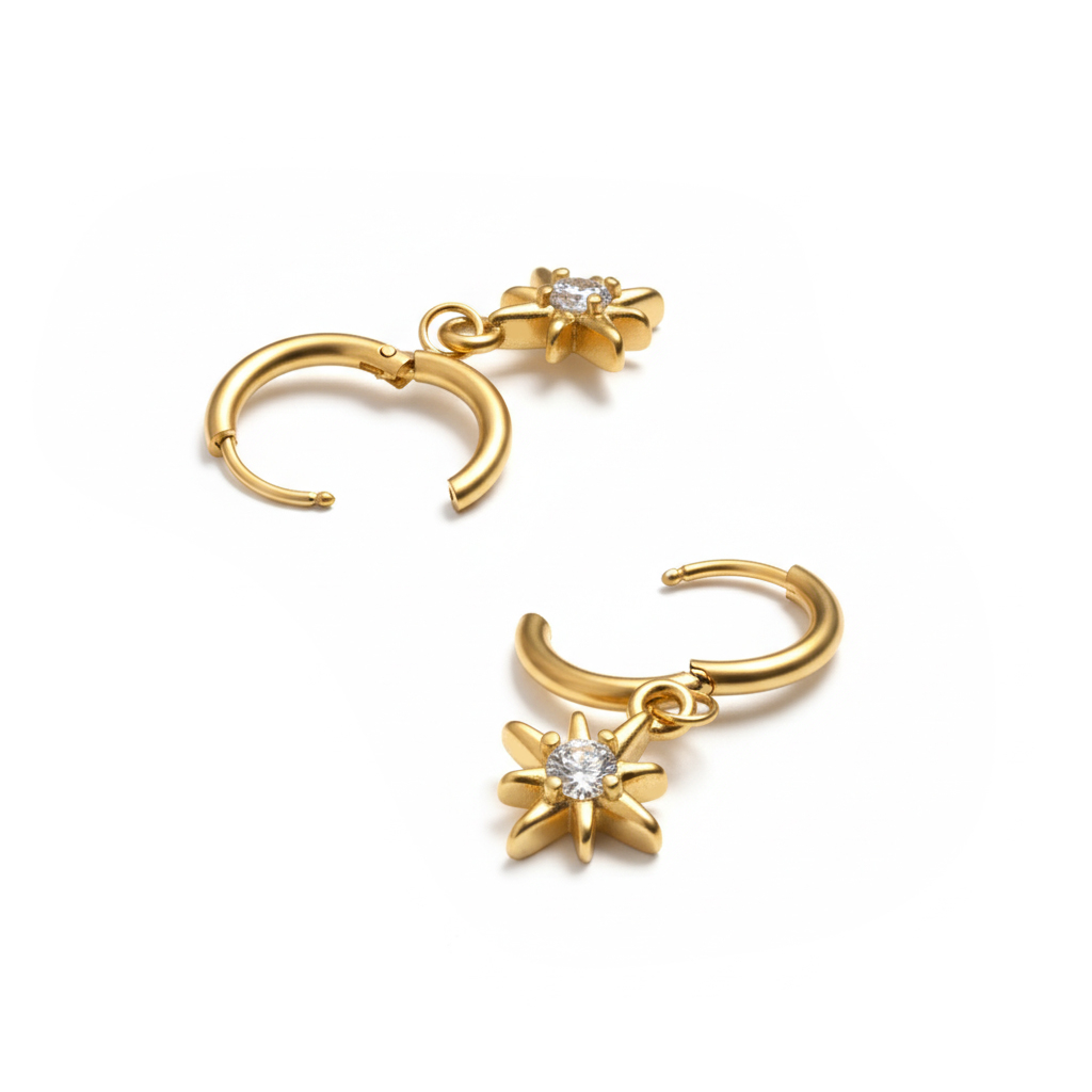 Huggie-rengaspari auringonsäderiipuksilla