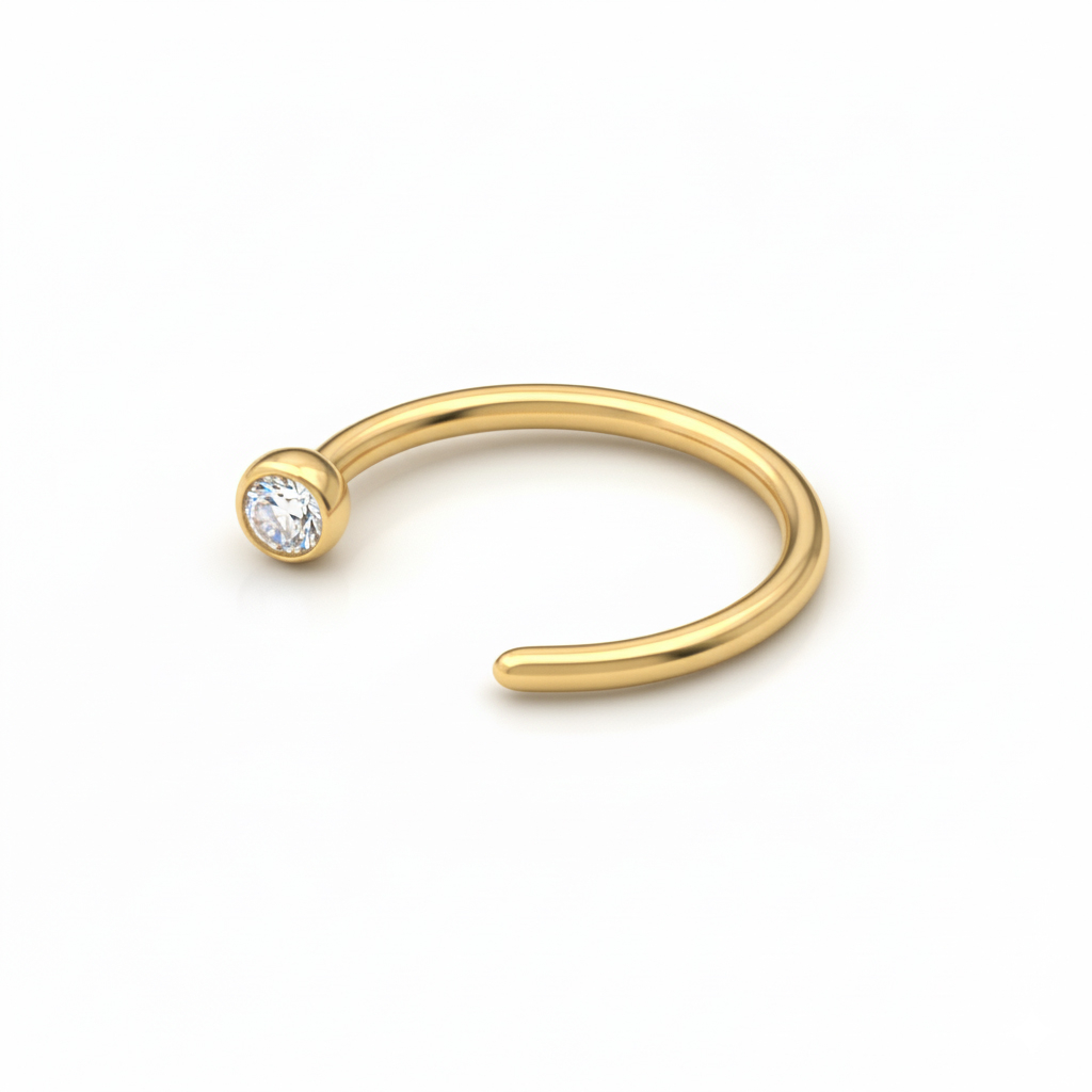 Titaaninen avoin rengas korukivellä