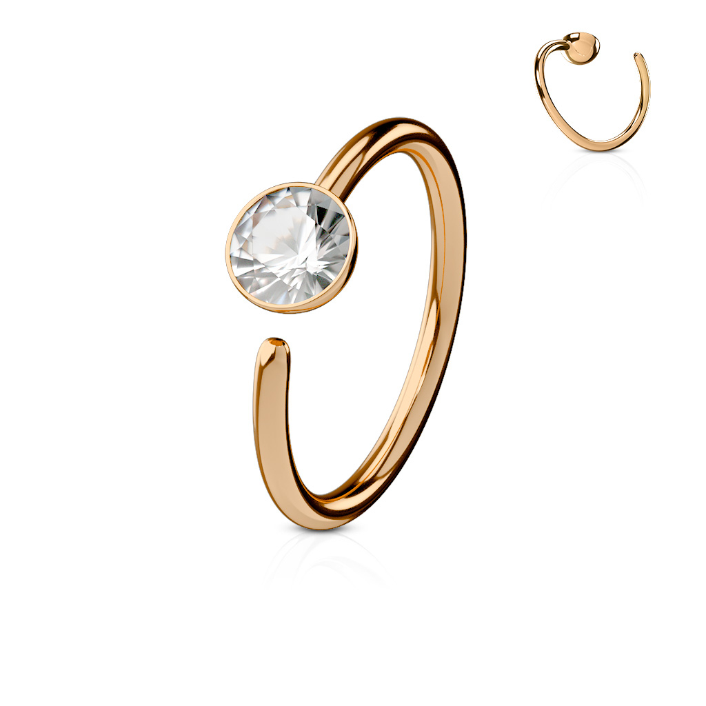 Rengas kiinteällä jalokivikuulalla