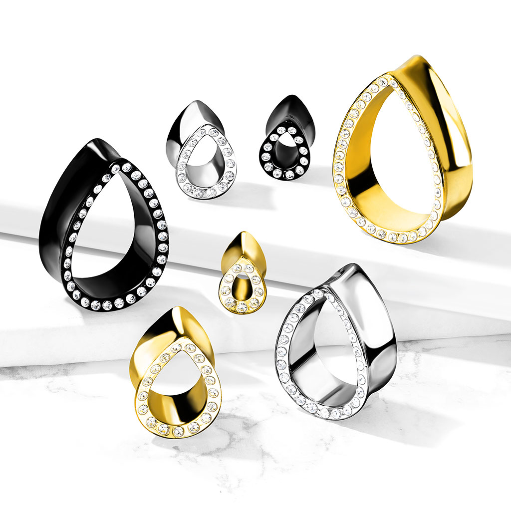 Pisaran muotoinen tunneli jalokivireunuksella